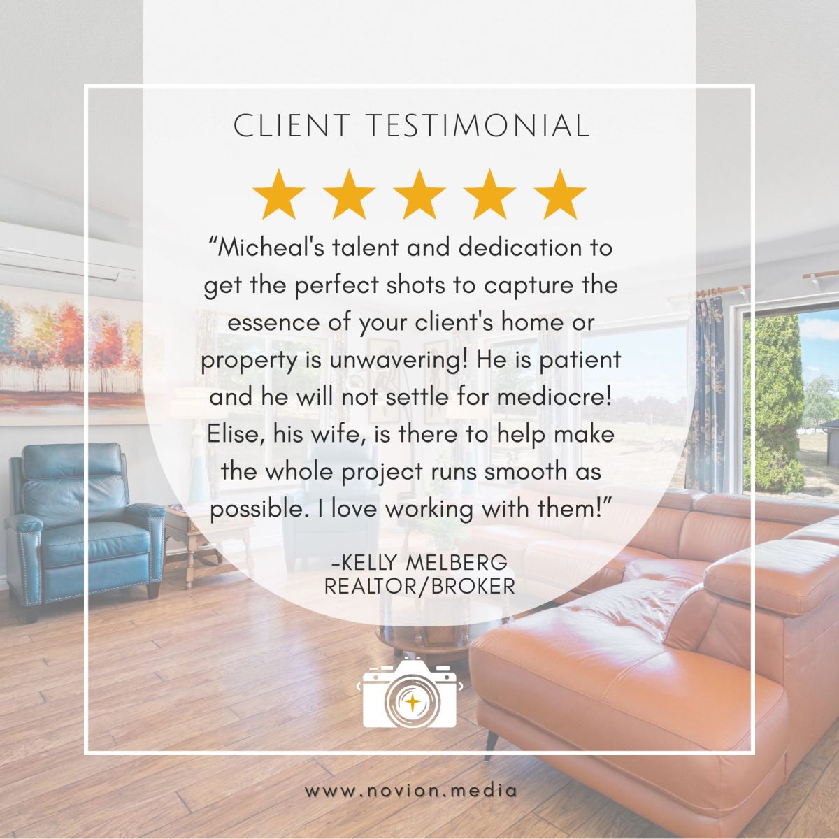 Client testimonial — Kelly Melberg, Realtor/Broker