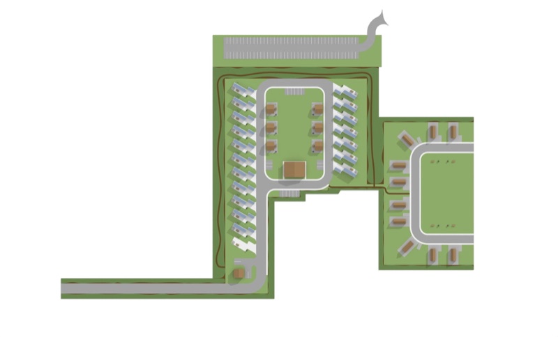 Top-down concept layout for the proposed RV park and mobile-home village